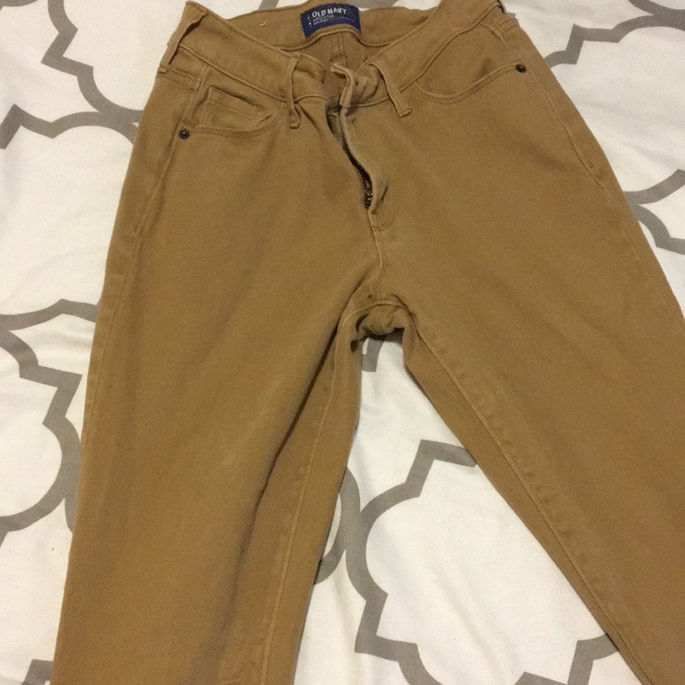 Khaki skinny jeans